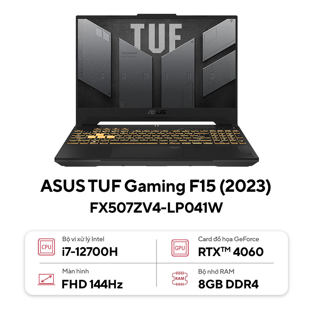 Laptop Asus TUF Gaming F15 FX507ZV4-LP041W (Intel® Core™ i7-12700H | RTX™ 4060 8GB)