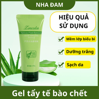 Tẩy da chết lô hội trắng da gel tẩy da chết mờ thâm xạm Aloe Vera Gel 100g