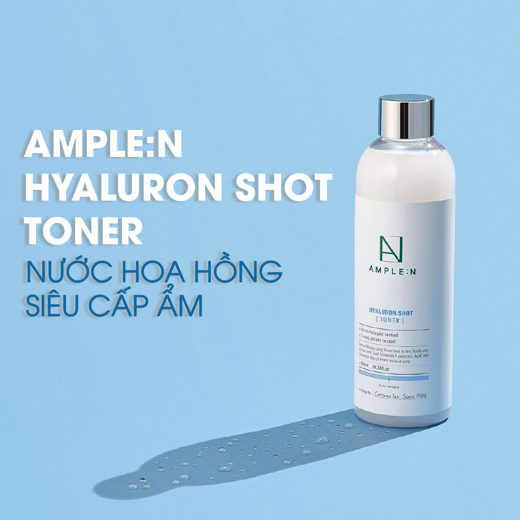 Ảnh Nước Hoa Hồng Siêu Cấp Ẩm AMPLE:N Hyaluron Shot Toner 2