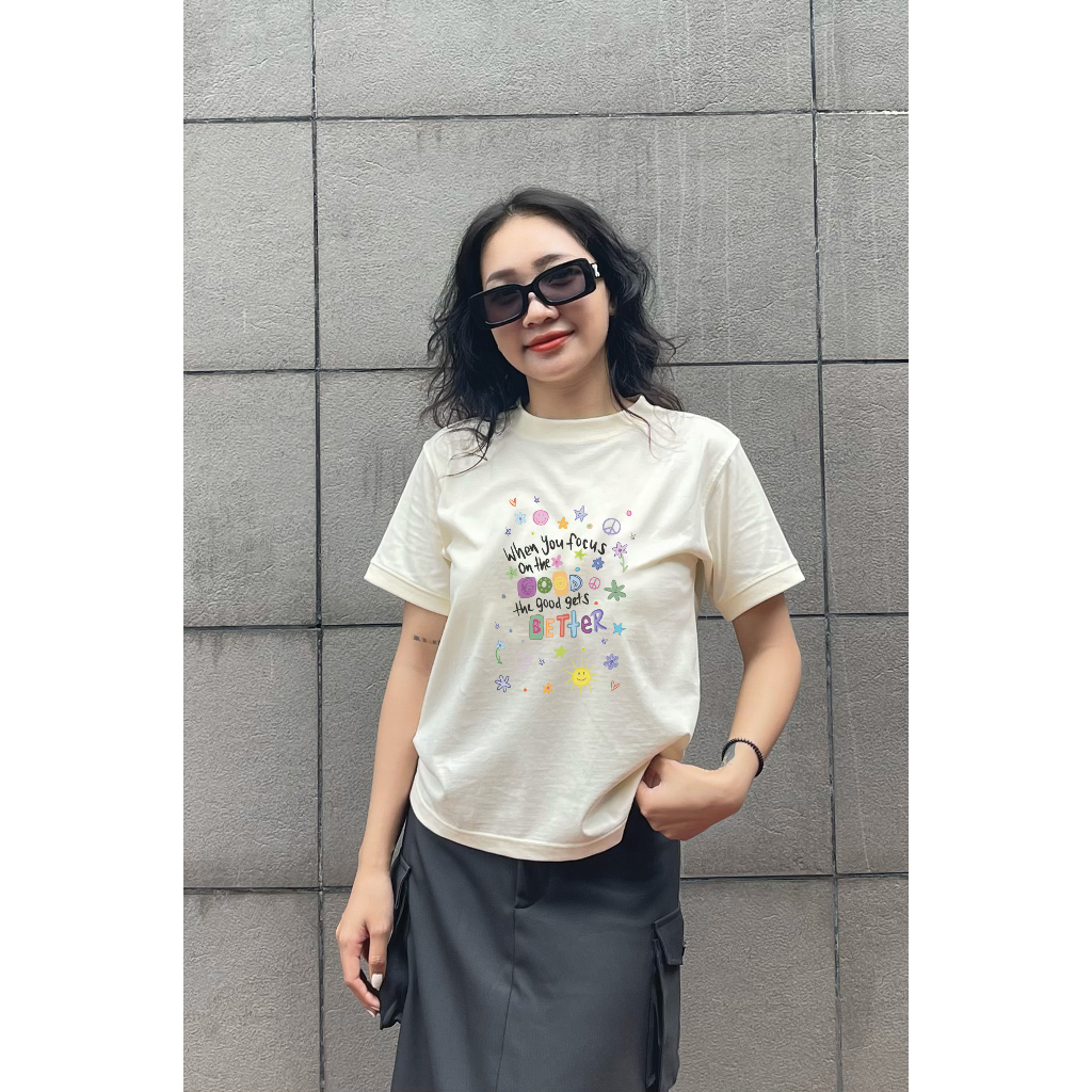 Áo thun Baby Tee GOOD THINGS unisex phông Nam Nữ Local Brand Chính Hãng Midori M Studio