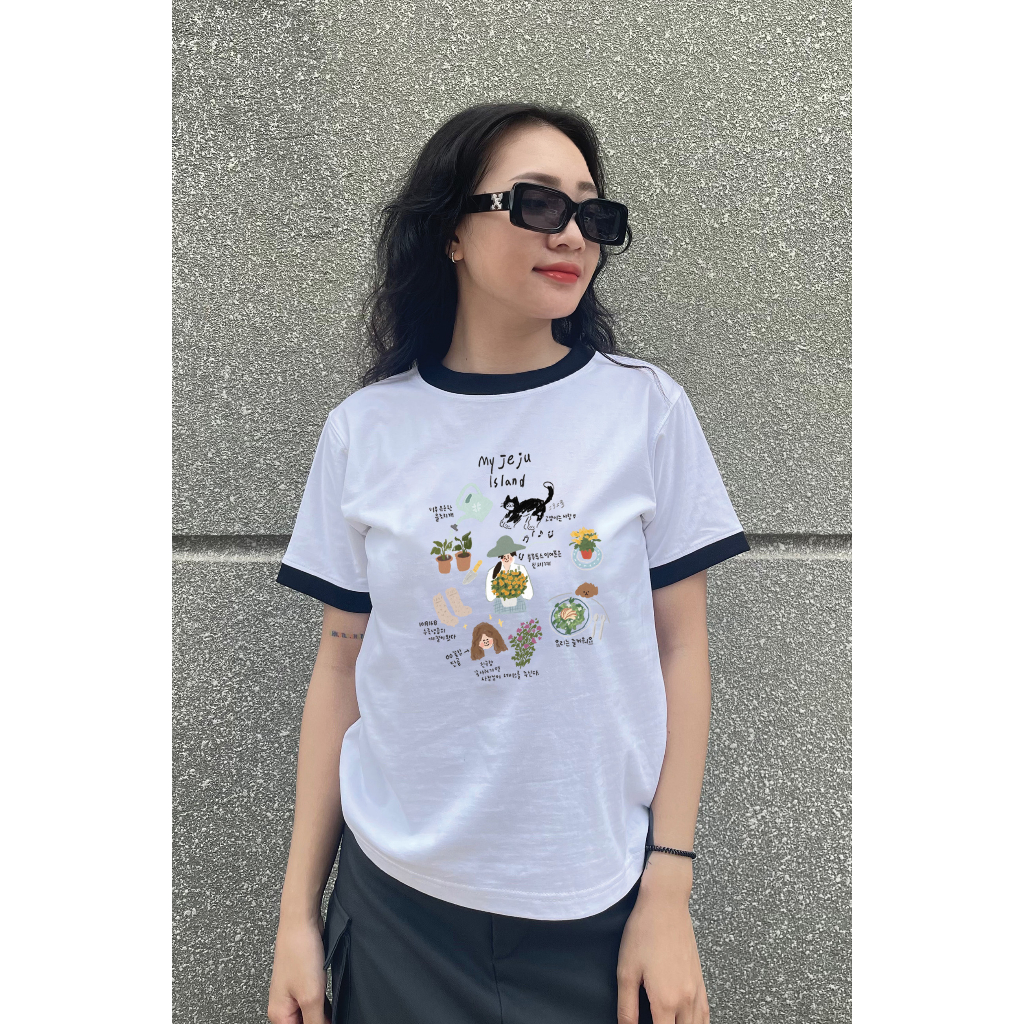 Áo thun Baby Tee JEJU ISLAND unisex phông Nam Nữ | Local Brand Chính Hãng Midori M Studio