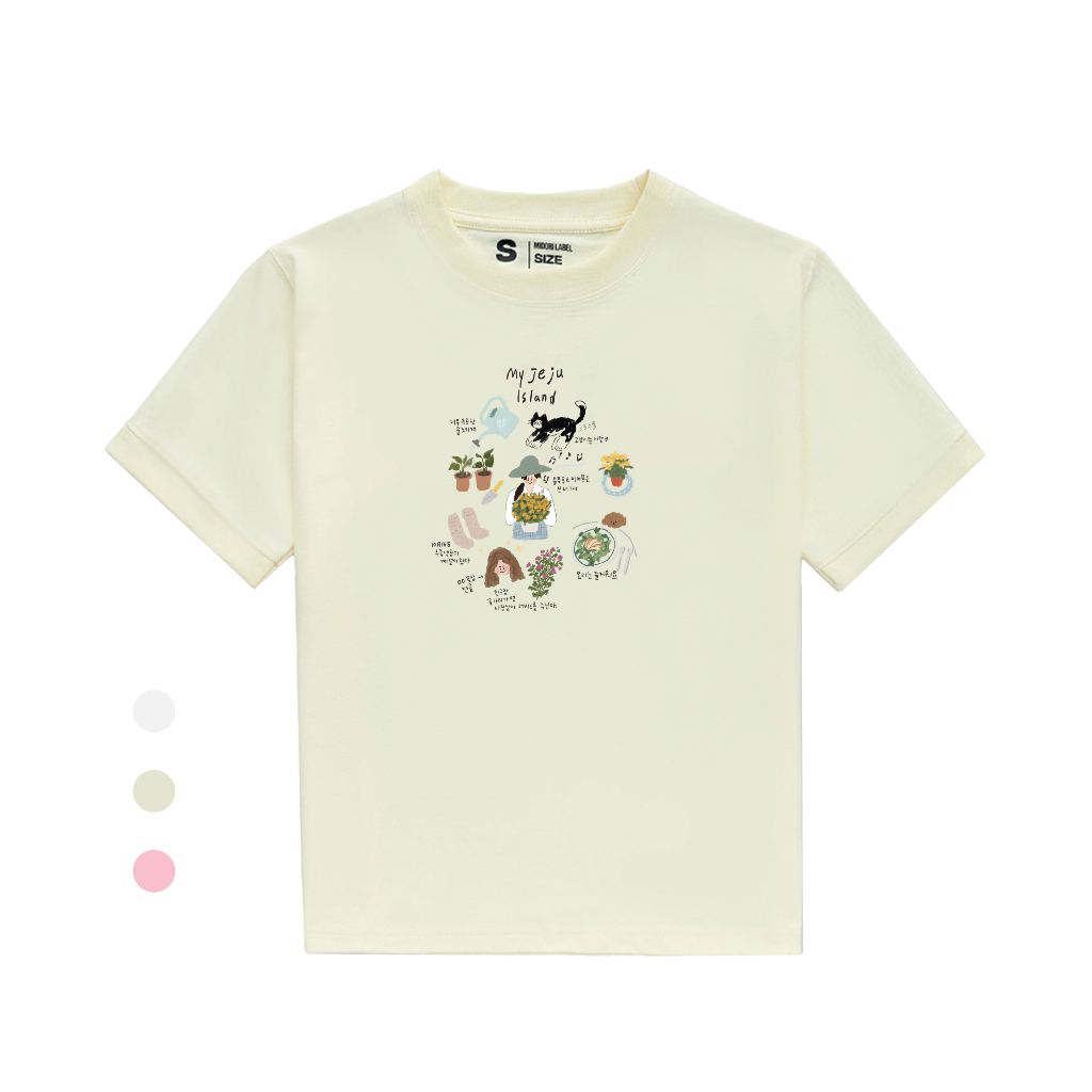 Ảnh Áo thun Baby Tee JEJU ISLAND unisex phông Nam Nữ | Local Brand Chính Hãng Midori M Studio 1