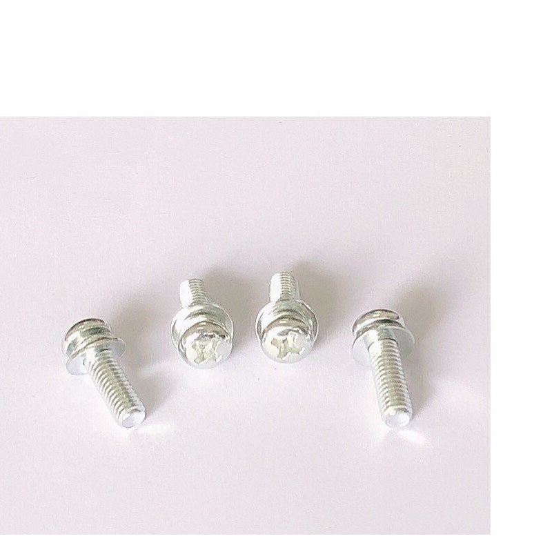 ( Thép mạ)50 cái M3, M4, M5, M6 Vít pake liền long đen, vít liền phẳng vênh thép mạ M3-M6