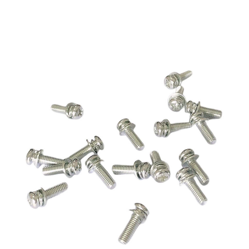 ( Thép mạ)50 cái M3, M4, M5, M6 Vít pake liền long đen, vít liền phẳng vênh thép mạ M3-M6