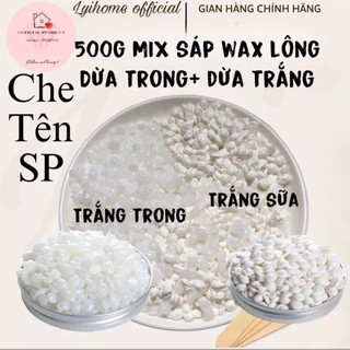 [ CHE TÊN] Túi 500g sáp wax lông nóng sữa dừa cao cấp tẩy lông nách, tay chân, bikini dùng được cho da nhạu cảm LYIHOME
