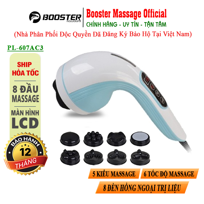 Máy Massage Cầm Tay Puli Pl 607ac3 8 Đầu Massage Công Suất 28w 5 Chế Độ Tùy Chỉnh Shopee