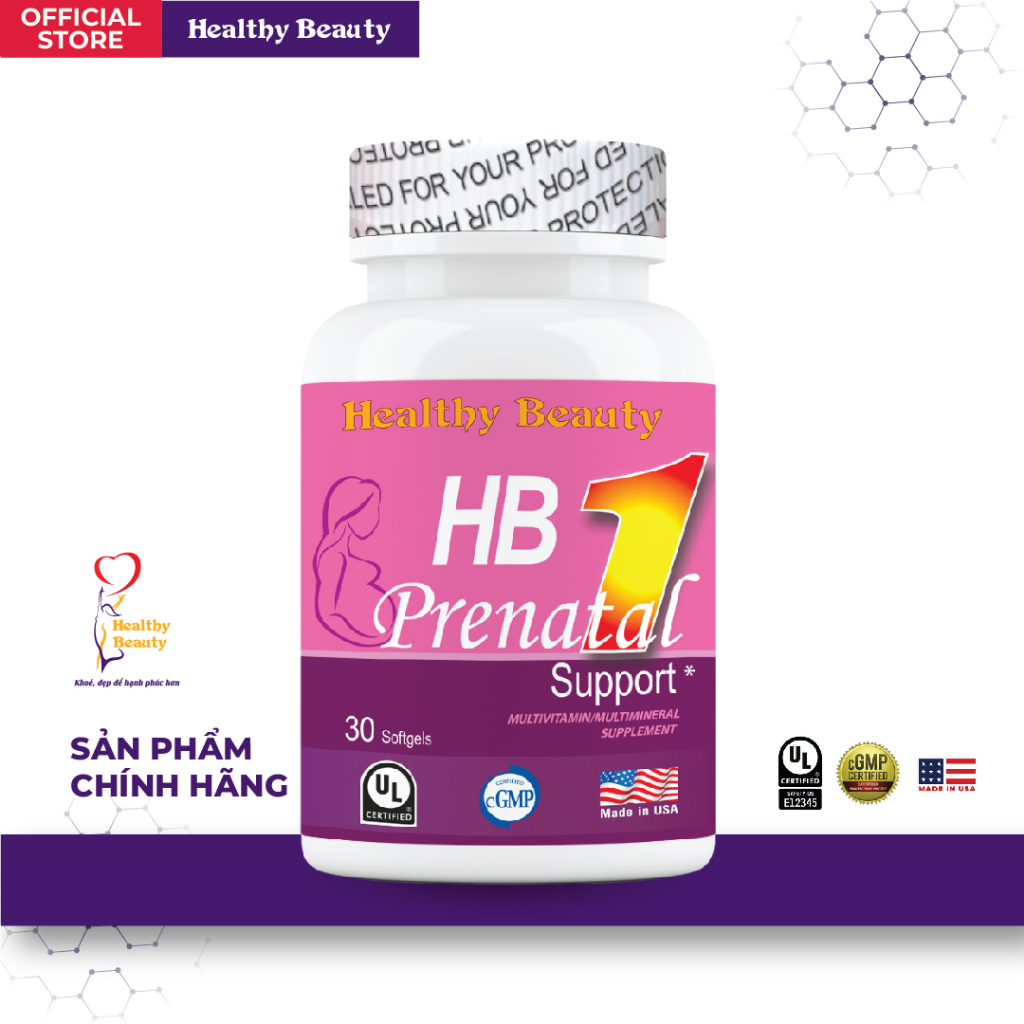 Ảnh Viên Uống Bổ Sung Vitamin & Khoáng Chất Cho Bà Bầu HB PRENATAL SUPPORT 1
