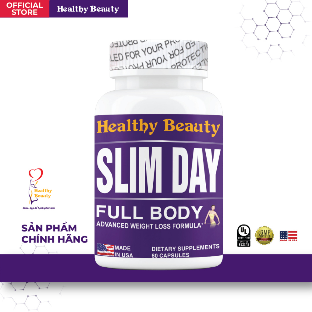 Ảnh Viên Uống Giảm Cân An Toàn Ban Ngày HB SLIMDAY 60 Viên 2