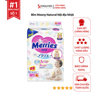 Bỉm Merries cộng miếng dán/quần Nội Địa Nhật size NB76+6/S82+6/M64+4/L58 / M58+6 / L44+6 / XL38+6