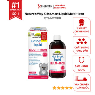 Siro Uống Nature's Way Kids Smart Liquid Multi + Iron Hỗ Trợ Nâng Cao Sức Đề Kháng Cho Trẻ 200ml