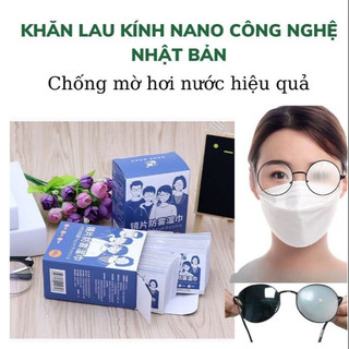 Khăn Lau Kính Chống Mờ Nano 100 Gói | Giấy Lau Kính Chống Hấp Hơi Chống Sương | Lau Gương Đa Năng