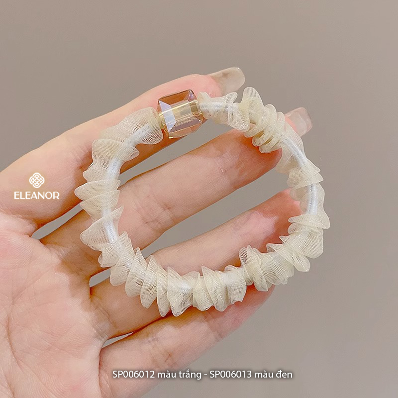 Dây buộc tóc nữ thun co dãn Eleanor Accessories mặt đính đá phụ kiện tóc 6012