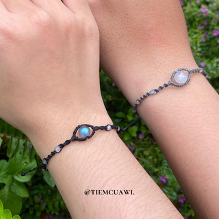 Vòng tay Eye Bracelet Labradorite Moonstone tự nhiên
