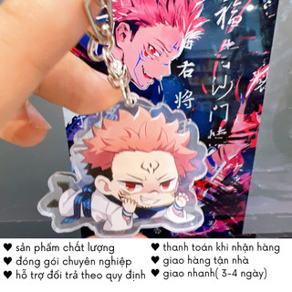 Móc Khoá Jujutsu Kaisen Anime Gojo Satoru Cute Gắn Xe Máy Ô Tô Cặp Đôi PK87