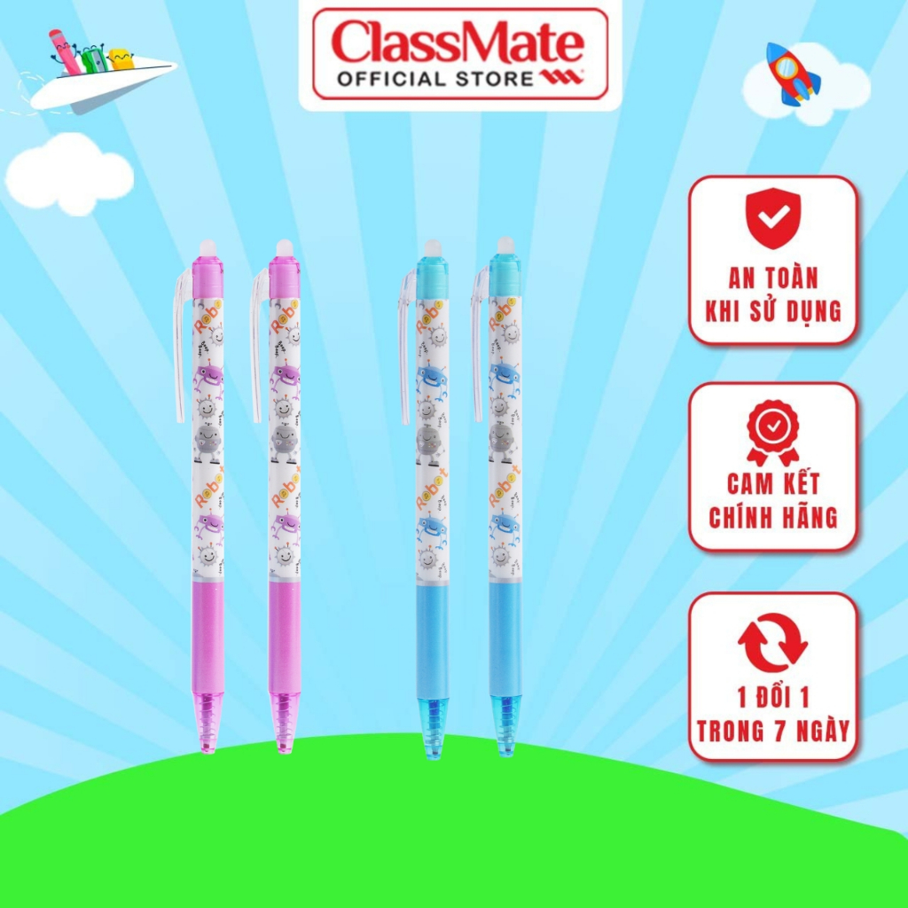 Bút Gel Xóa Được CLASSMATE - 1 Chiếc - Thiết Kế Mới 2021 Nét Trơn Đều Mực Ngòi 0.5mm CL-GP208