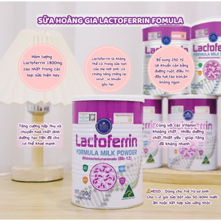 Sữa Bột Hoàng Gia Úc ROYAL AUSNZ Lactoferrin Formula Milk BB-12 Tăng Cường Hệ Miễn Dịch Cho Trẻ 100g