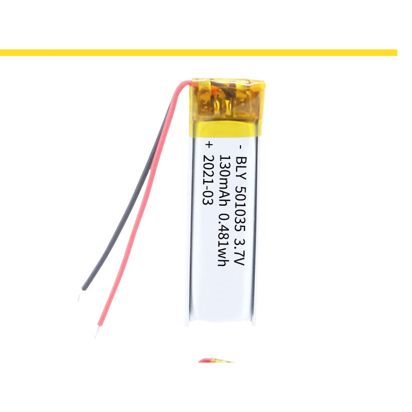 Pin 3.7V 130mah 501035 Thiết Bị tai nghe,loa Mp3 MP4 MP5 GPS PSP