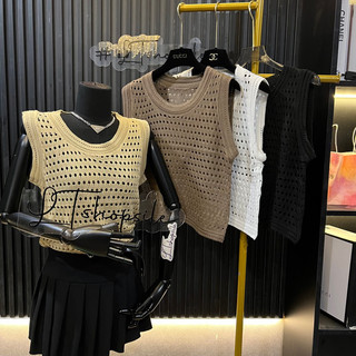 Áo len ba lỗ tanktop nữ, áo kiểu lỗ sát nách mềm mỏng mát 452