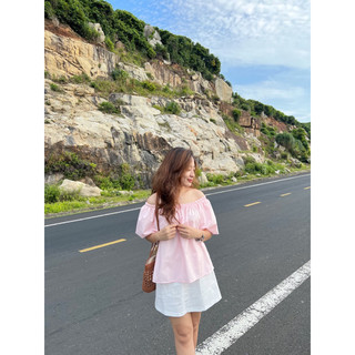 Áo trễ vai thô tay bồng thiết kế Ma Vie