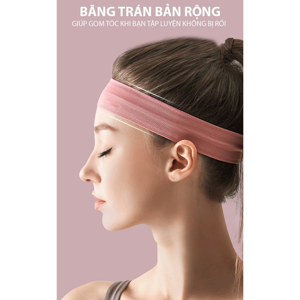 Ảnh Băng đô thể thao thấm hút mồ hôi nam nữ, vải dệt kim không xù lông Yasu 2104 4