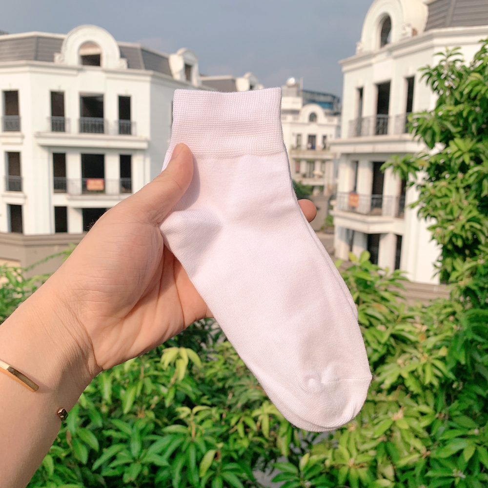 Tất vớ nam nữ tone màu trắng đen dễ mix đồ, chất liệu cotton thoáng khí - Ekiu Shop