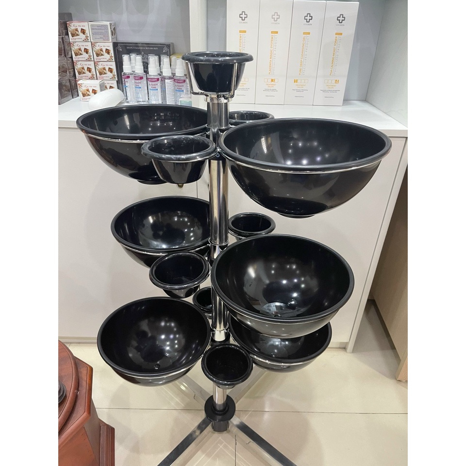 Cây Bát Nước Inox, Cây Bát Nước Nhựa Đen, Thiết Kế Hiện Đại Sử Dụng Tiện Lợi Chuyên Dùng Cho Spa, Thẩm Mỹ Viện