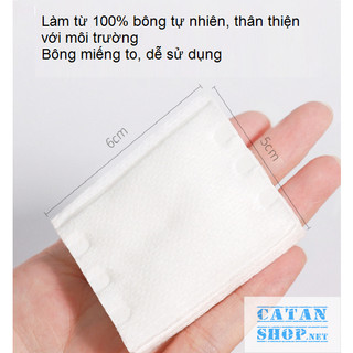 Bông Tẩy Trang Mèo đen Nhật Bản 180 miếng siêu thấm hút, tiết kiệm, mềm mại cho da