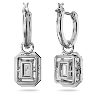 Khuyên tai nữ LAMY White Millenia Drop Octagon Cut Silver Earrings 3075