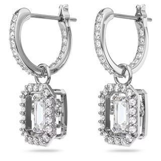 Khuyên tai nữ LAMY White Millenia Drop Octagon Cut Silver Earrings 3075