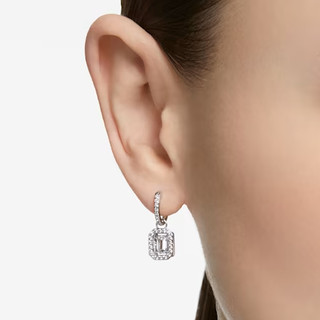 Khuyên tai nữ LAMY White Millenia Drop Octagon Cut Silver Earrings 3075