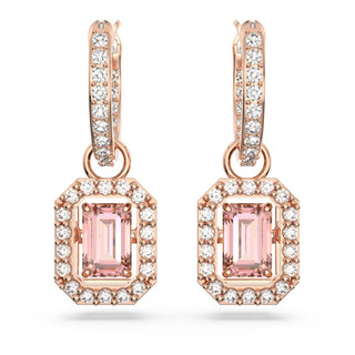 Khuyên tai nữ LAMY Pink Millenia Drop Octagon Cut Rose Gold Earrings 3075