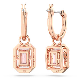 Khuyên tai nữ LAMY Pink Millenia Drop Octagon Cut Rose Gold Earrings 3075