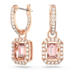 Khuyên tai nữ LAMY Pink Millenia Drop Octagon Cut Rose Gold Earrings 3075