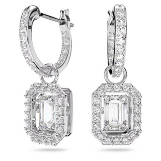 Khuyên tai nữ LAMY White Millenia Drop Octagon Cut Silver Earrings 3075