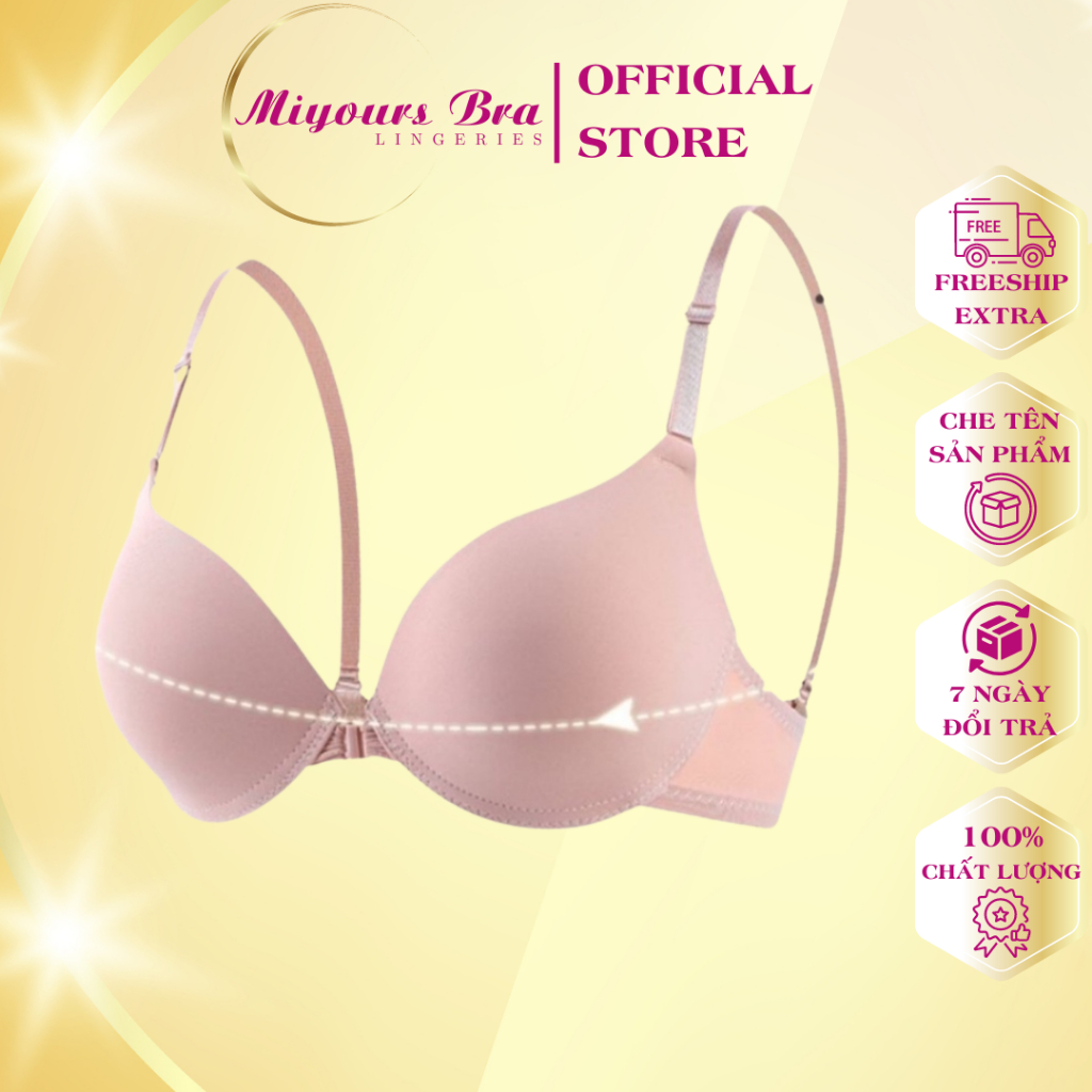 Áo lót ngực nữ Miyours Fashion & More  AL304 có gọng cài trước đệm dày nâng ngực tạo khe