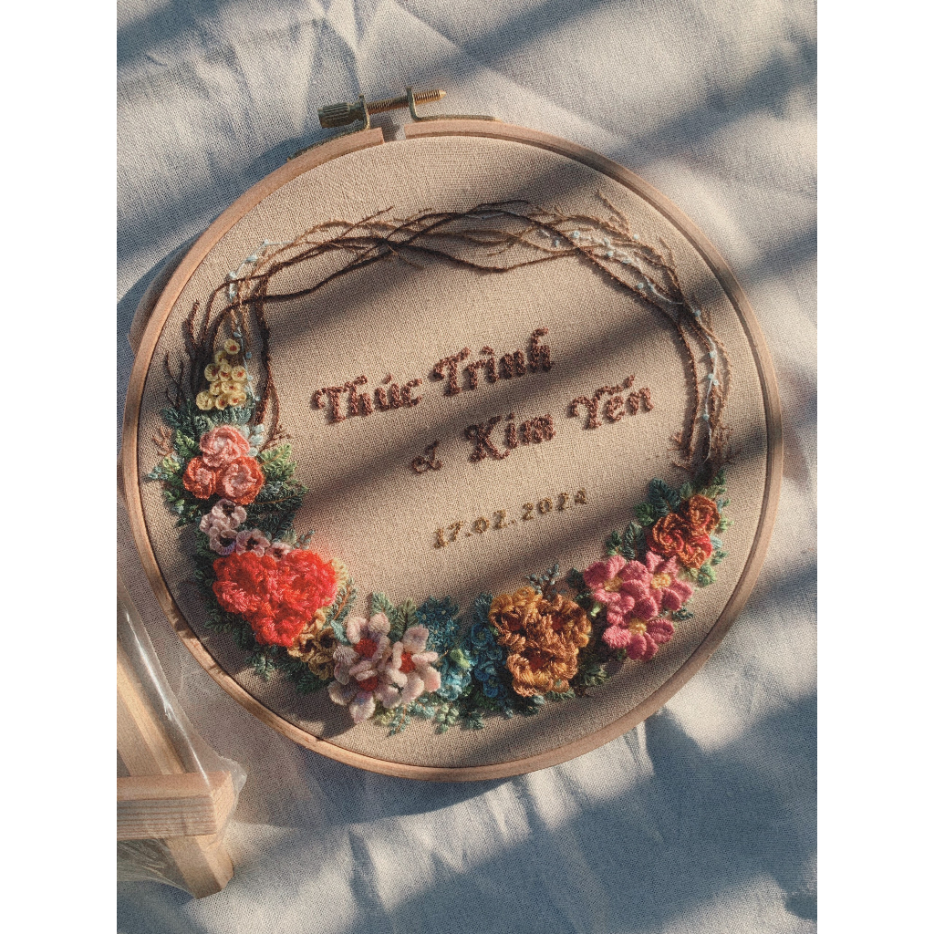 Tranh Thêu Khung Cưới Trang Trí Theo Yêu Cầu, Khung Thêu Kỉ Niệm, Quà ...