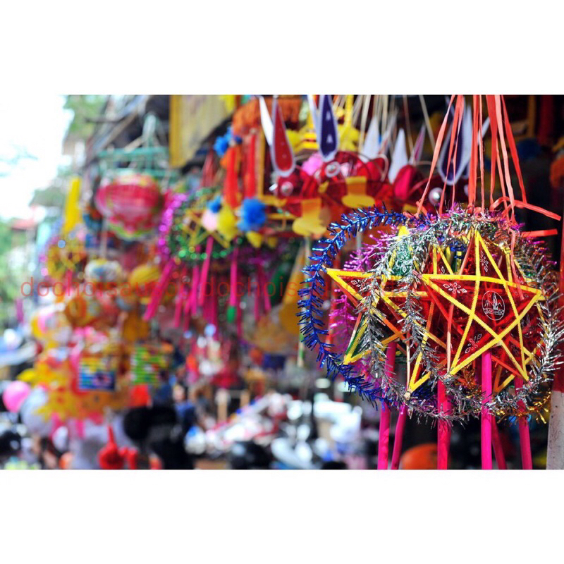 Đèn ông sao vui tết trung thu truyền thống 25cm, 40cm, 50cm