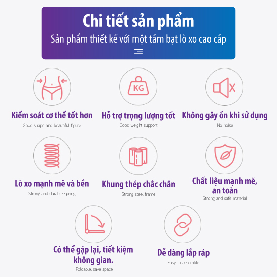 Ảnh BG Sàn nhún 40 inch cao cấp loại có tay vịn Trampoline 2
