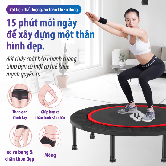 Ảnh BG Sàn nhún 40 inch cao cấp loại có tay vịn Trampoline 4