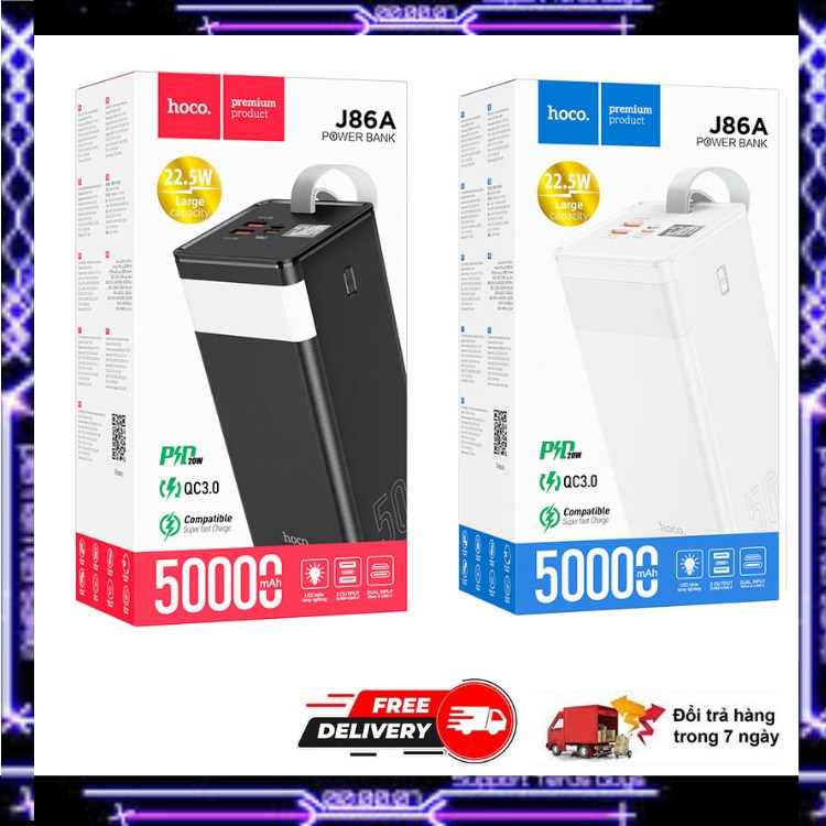 CHÍNH HÃNG HOCO Pin/Sạc Dự Phòng 50000Mah RPP-162 Sạc Nhanh 2.0 Hỗ Trợ ...