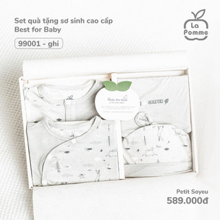 La pomme SS2024 set quà sơ sinh cao cấp 5 chi tiết