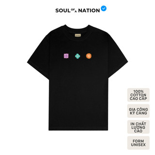 Áo thun unisex In hình cao cấp những viên GẠCH BÔNG MINI Ver 1 form basic 100% cotton SOUL OF A NATION - Trắng/Đen/Kem