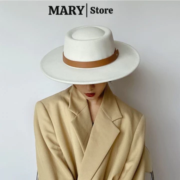 Mũ nỉ rộng vành chống nắng MARY nón phớt nữ vành rộng đi biển thời trang hàn quốc