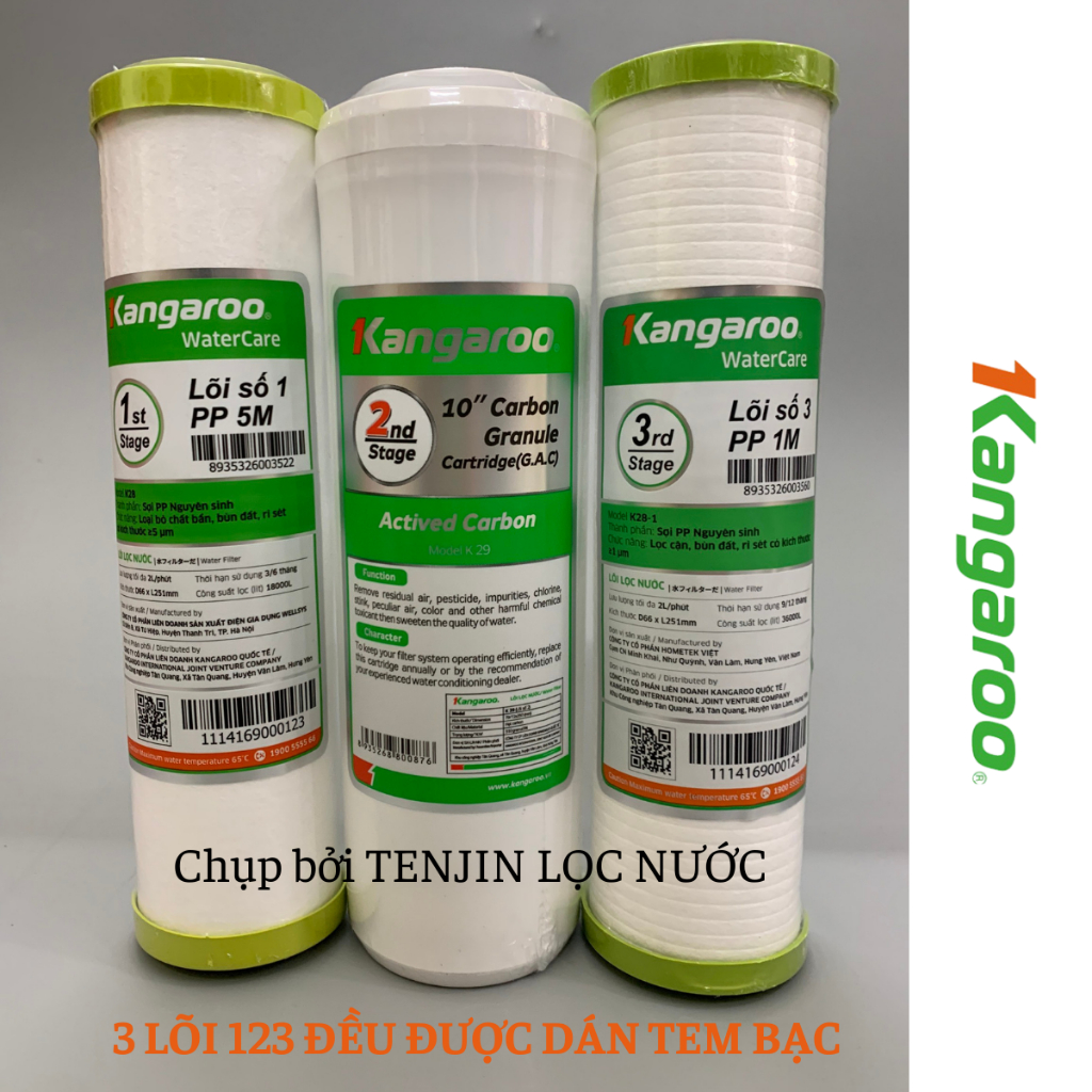 Lõi Lọc Thô Số 3 Kangaroo PP 1 Micron Chính Hãng Dành Cho Máy Lọc Nước RO