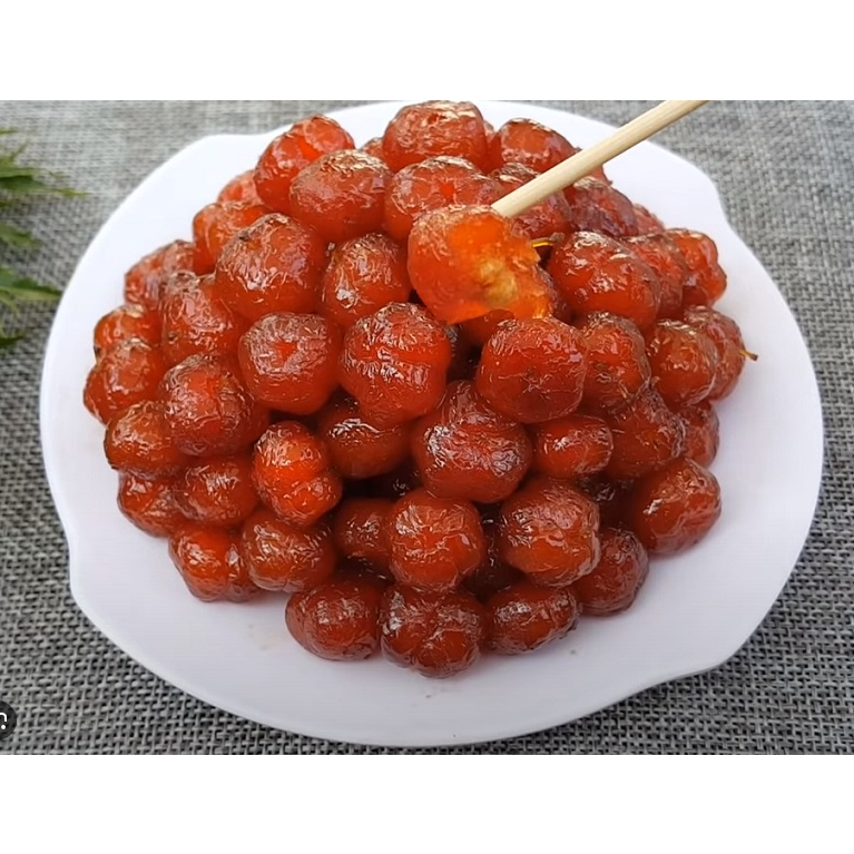 1 KG Mứt chùm ruột đỏ rim đường màu siêu đẹp, vị siêu ngon