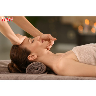 Tranh Lụa Treo Tường Spa dưỡng sinh thảo dược, chăm sóc da đông y, Tranh cô gái chăm sóc đông y