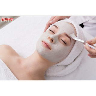 Tranh Lụa Treo Tường Spa dưỡng sinh thảo dược, chăm sóc da đông y, Tranh cô gái chăm sóc đông y