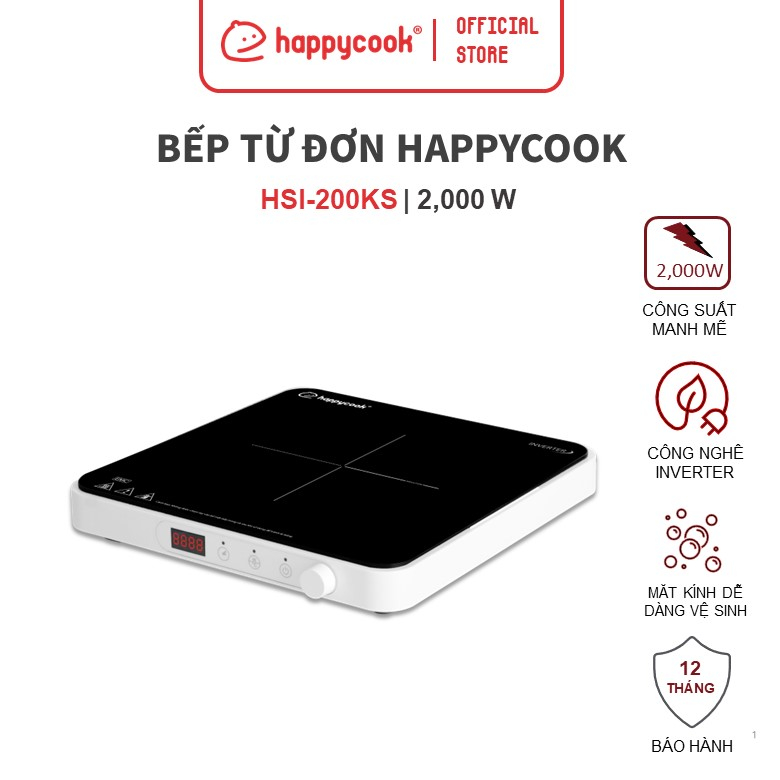 Bếp từ đơn inverter Happy Cook HSI-200KS