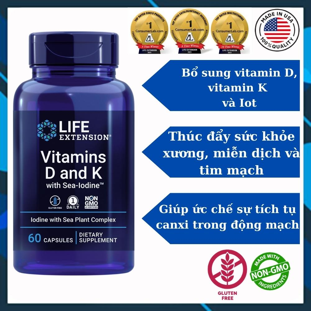 [Life Extension] Vitamin D và K với SeaIodine HSD 30/04/2025 SP CHÍNH HÃNG Shopee Việt Nam