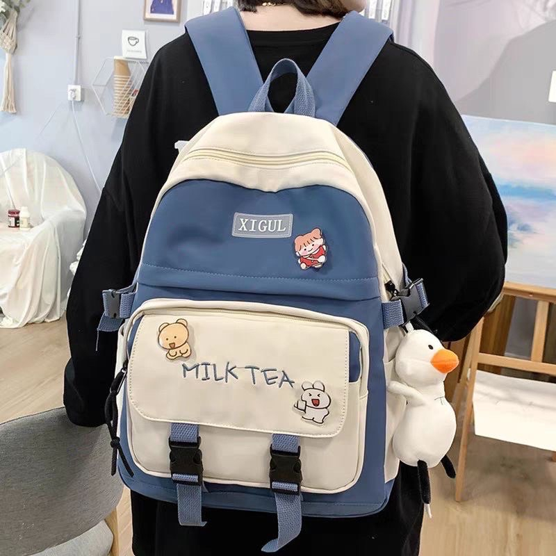 Balo đi học thời trang nam nữ - Milk Tea